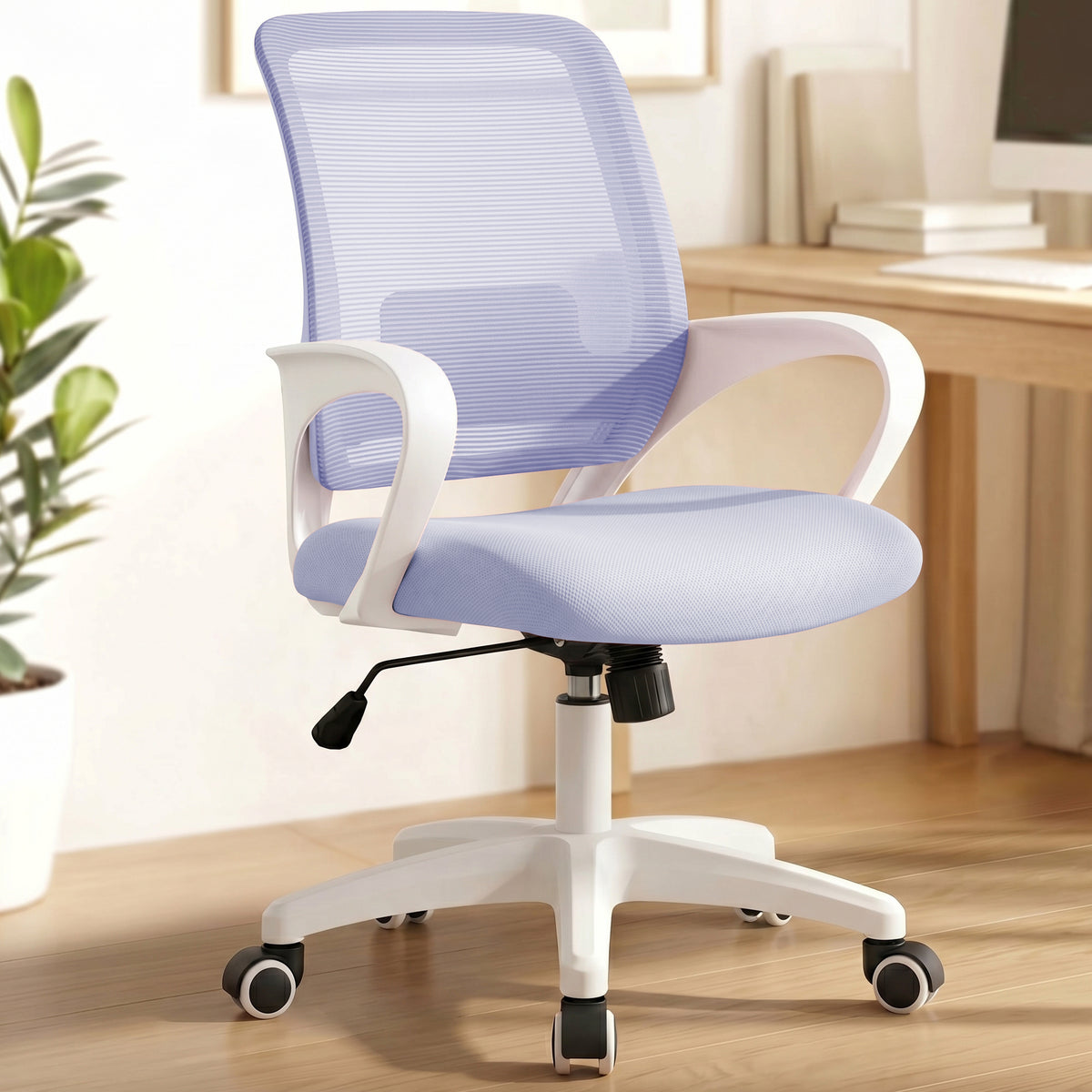 CELTOSS Ergonomic Home Office Chair, Mid Back Lumbar Support Desk Chair, Adjustable Height with Armrests for Adults