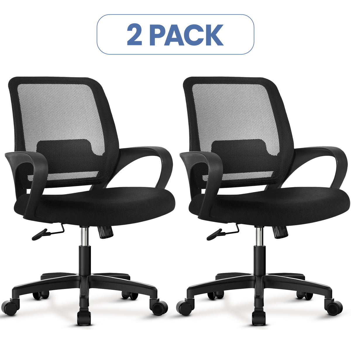 CELTOSS Ergonomic Home Office Chair, Mid Back Lumbar Support Desk Chair, Adjustable Height with Armrests for Adults