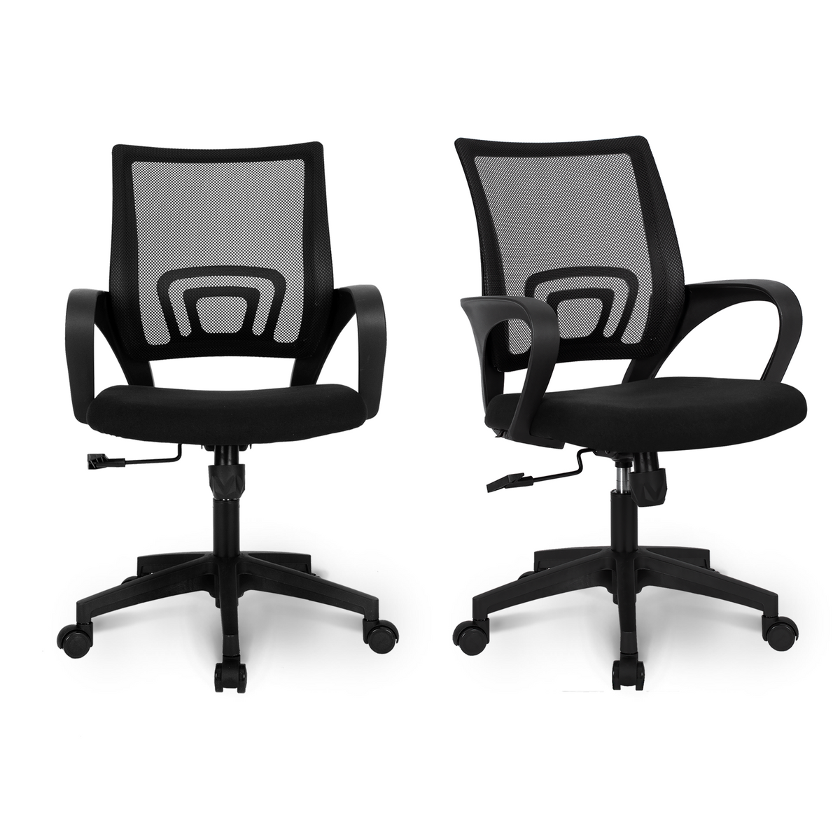CELTOSS Office Chair, Adjustable Height, Ergonomic Lumbar Support and Armrests for Adults ((Black, 2pk)