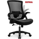 CELTOSS Ergonomic Office Chair, Wide Seat with Flip-Up Armrests, Lumbar Support, Adjustable Height, Comfy Home Task Computer Chair
