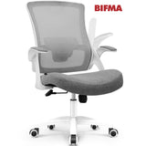 CELTOSS Ergonomic Office Chair, Wide Seat with Flip-Up Armrests, Lumbar Support, Adjustable Height, Comfy Home Task Computer Chair