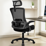 CELTOSS Ergonomic Office Chair, High Back Flip-Up Armrests Design, Adjustable Mesh Headrest and Lumbar Support