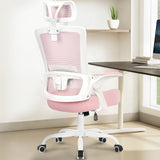 CELTOSS Ergonomic Office Chair, High Back Flip-Up Armrests Design, Adjustable Mesh Headrest and Lumbar Support, Steel Base