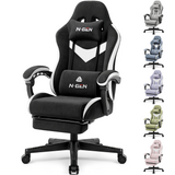 CELTOSS Gaming Chair, Ergonomic High Back Fabric Gamer Chair with Footrest, Adjustable Headrest & Lumbar Support Pillow for Computer Desk & Home Office