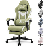 CELTOSS Gaming Chair, Ergonomic High Back Fabric Gamer Chair with Footrest, Adjustable Headrest & Lumbar Support Pillow for Computer Desk & Home Office