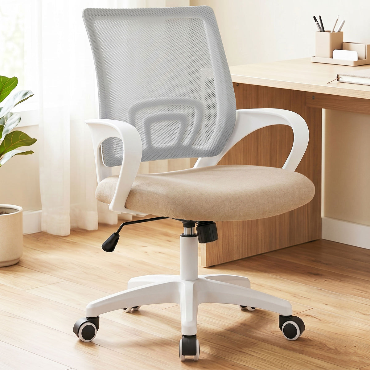CELTOSS Office Chair, Adjustable Height, Ergonomic Lumbar Support and Armrests for Adults