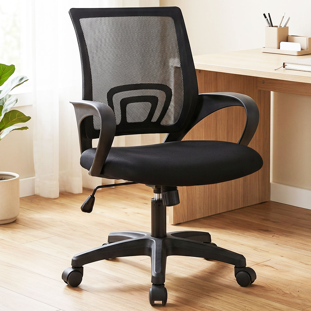 CELTOSS Office Chair, Adjustable Height, Ergonomic Lumbar Support and Armrests for Adults