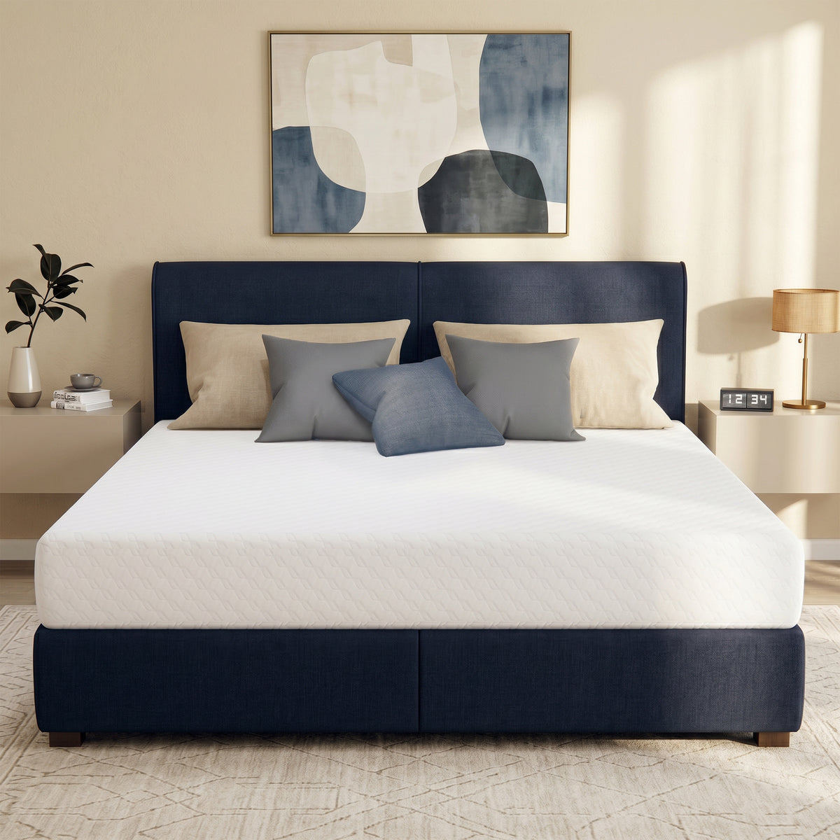 CELTOSS Full Size Mattress, Green Tea Infused Memory Foams, Medium Firm, Pressure Relief, Mattress in a Box, Adult