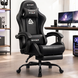 CELTOSS Office Gaming Chair with Footrest & Lumbar Support, Ergonomic Adjustable Computer Chair with Swivel Seat & Headrest