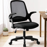 CELTOSS Ergonomic Office Chair, Mid Back Mesh Computer Desk Chair, Flip-Up Arms, Adjustable Lumbar Support for Home Office