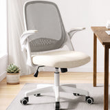 CELTOSS Ergonomic Office Chair, Mid Back Mesh Computer Desk Chair, Flip-Up Arms, Adjustable Lumbar Support for Home Office