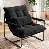 CELTOSS Modern Accent Chair, Comfy Lounge Chair with Plush Cushion, Sofa Chair with Metal Frame, for Bedroom, Living Room and Home Office