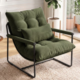 CELTOSS Modern Accent Chair, Comfy Lounge Chair with Plush Cushion, Sofa Chair with Metal Frame, for Bedroom, Living Room and Home Office