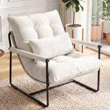 CELTOSS Modern Accent Chair, Comfy Lounge Chair with Plush Cushion, Sofa Chair with Metal Frame, for Bedroom, Living Room and Home Office
